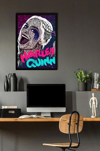 Saturn Pictură înrămate Harley Quinn - Pictură poster de film