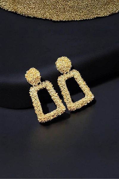 sahrastyle Vintage Stylish Geometric Design and Textured Earrings