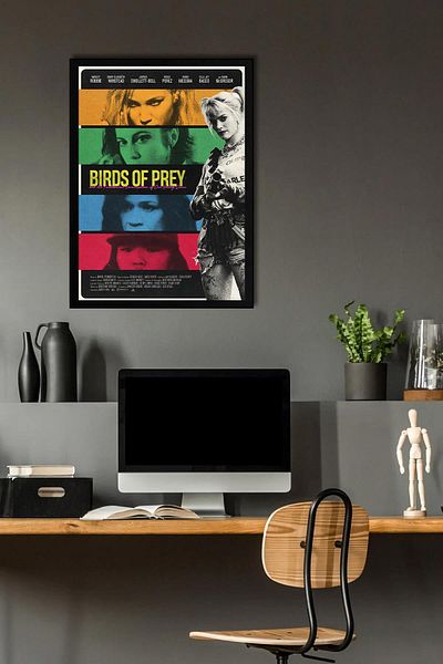 Saturn Harley Quinn Framed Painting - Movie Poster Painting