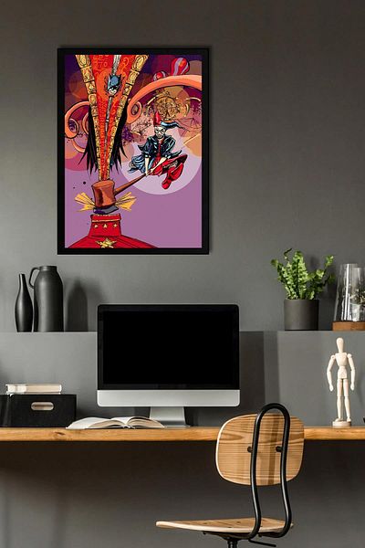 Saturn Pictură înrămate Harley Quinn - Pictură poster de film