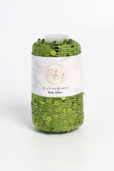 MODUMUZ RAHATLIK Pullu İp 100 gramlık bobinlerinde 320 metre uzunluk Pul Boyutu: 3mm+6mm