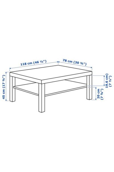 IKEA - LACK, orta sehpa, beyaz, 118x78 cm