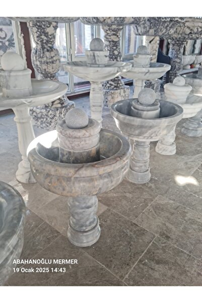 ABAHANOĞLU MERMER bahçe süs havuzu, bahçe mermer süs havuzu, şelale, fıskiye,...