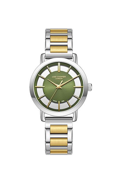 Lee Cooper Lee Cooper Women's 2035 Movement Watch, Analog Display and Metal Strap - LC08037.270, Silver