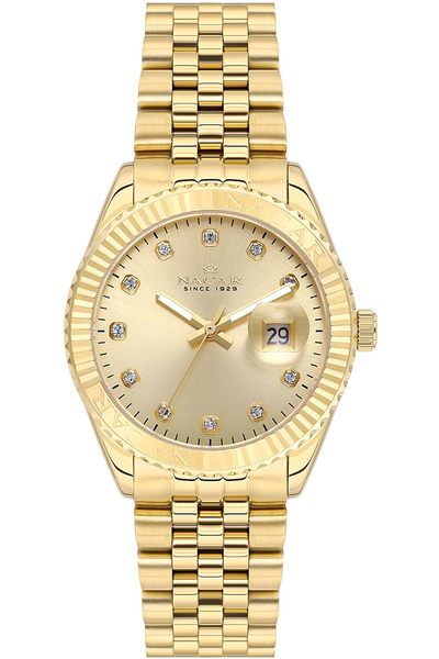 Nacar NC33-398351-ساعة يد نسائية معدنية من DCMS