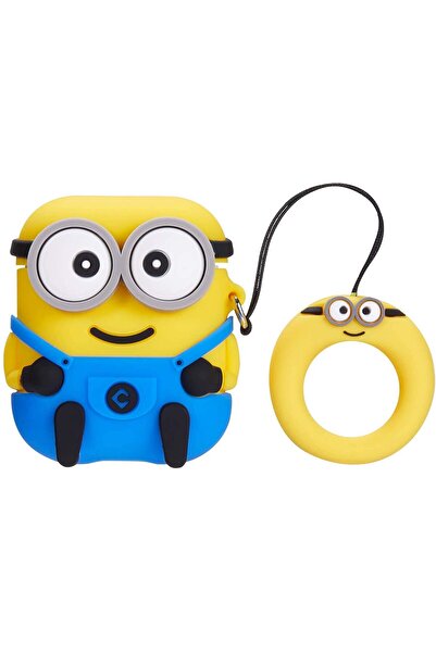 kılıfbenim Airpods 4.nesil Uyumlu Kılıf Gözlük Minion Sevimli Figürlü Silikon Kılıf
