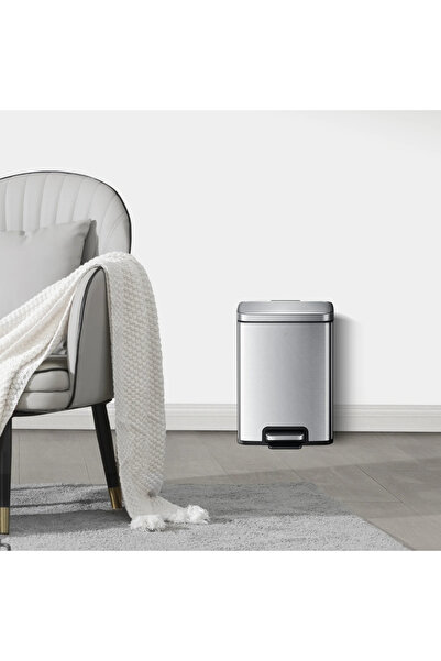 EKO MADISON PEDALLI PASLANMAZ KARE ÇÖP KOVASI - 20 LT - SATEN
