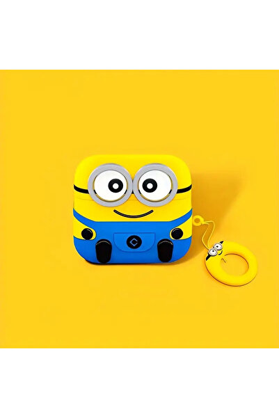 kılıfbenim Airpods 4.nesil Uyumlu Kılıf Gözlük Minion Sevimli Figürlü Silikon Kılıf