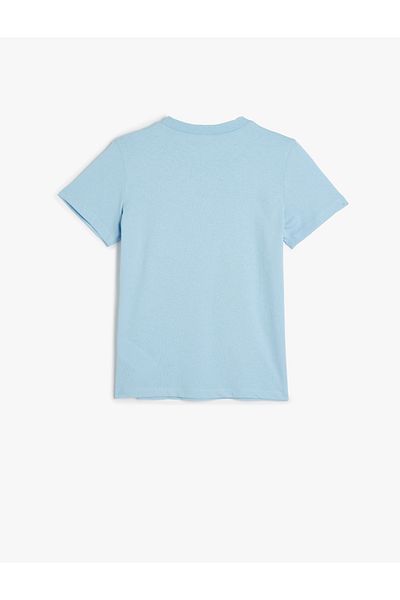 Koton New Season Basic T-Shirt Surf Printed Short Sleeve Crew Neck Cotton