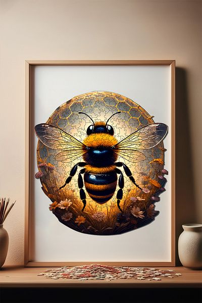 Pinecone 28X30 cm Wz-22 - Wooden Puzzle Jigsaw Puzzle, Unique 268 Pieces Including Foil