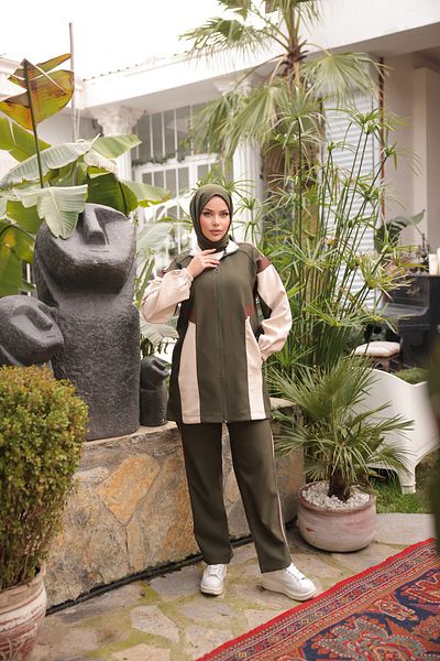 MİMİ Luxury Wear Σετ αθλητικής φόρμας Hijab Γυναικεία με φερμουάρ