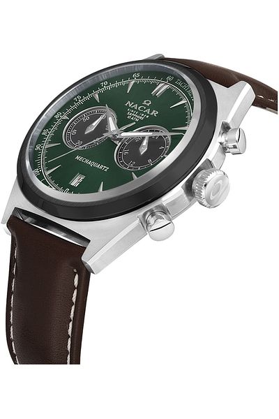 Nacar Safir Glass Sports Brown Men's Wristwatch Nc38- 299021 -Anl2