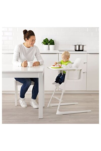 IKEA - LANGUR, mama sandalyesi tepsisi, beyaz