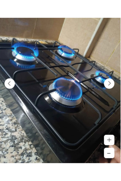 sobapark 4 Gözlü Ocak Emaye Set Üstü Ocak Siyah Renk Set Üstü Ocak Çakmaksız