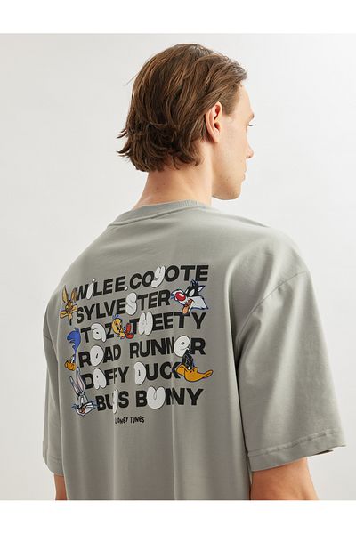 Koton New Season Short Sleeve Cotton Tok Fabric Crew Neck Oversize Printed Licensed Daffy