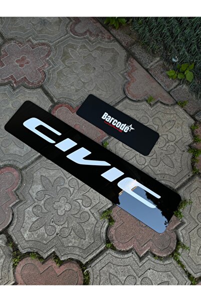 Genel Markalar Honda Oto Serisine Uyumlu Siyah CİVİC Pleksi Dekor Plaka