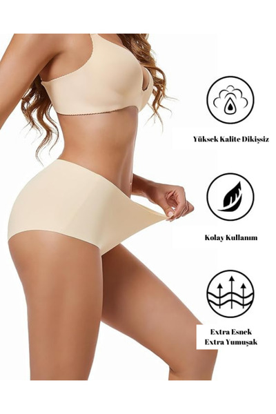 Adeniz 5'li Lazer Kesim Extra Yüksek bel İz Yapmaz Extra Yumuşak Dikişsiz Bato Külot