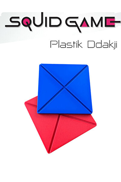 Happy Story Squid Game Plastik Ddakji Oyunu- Zarf Oyunu-kırmızı Mavi Zarf Oyunu