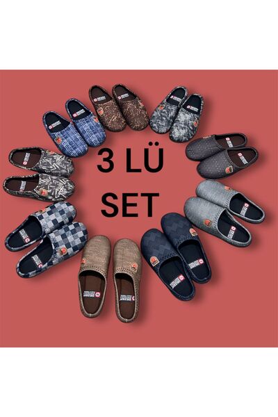 GEZER 3-dijelni set MUŠKI DOM Tkanina Zima Sezonsko ZIMA Muški Kućne papuče P...
