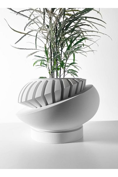 3D Brothers Luxar Planter Pot with Drainage Tray & Stand -