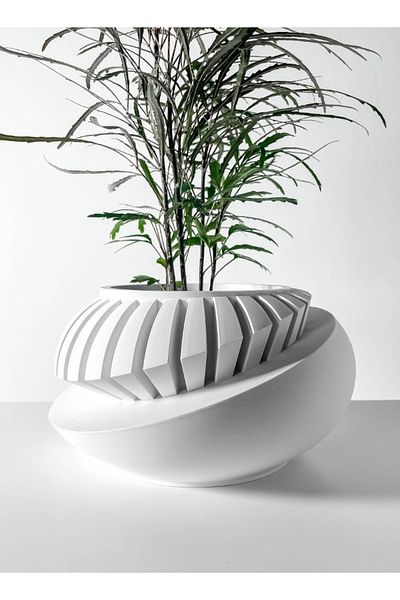 3D Brothers Luxar Planter Pot with Drainage Tray & Stand -