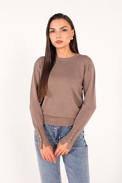 Melike Tatar Mink Sleeve Buttoned Badi 70-2455