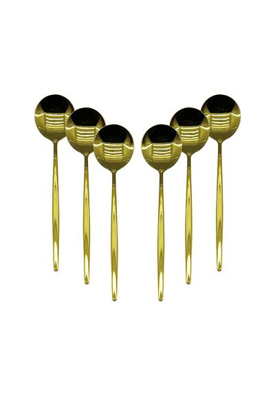 İsmiyle Al 6 Pcs Gold Tablespoon Set (4767) - Isl8858-4111