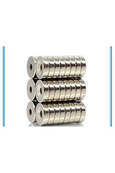 Hdg Havşa Delikli Neodyum Mıknatıs Dekoratif Magnet Güçlü Çekim 18x5mm  Delik Çapı 5.5mm  - 20 adet