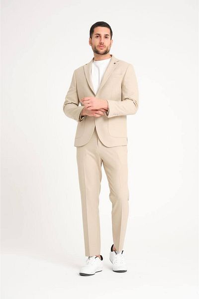 ACTIVE MODA Straight Slim Fit Drawstring Men Suit