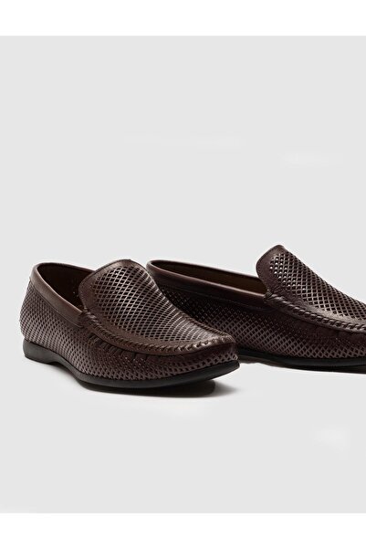 Cabani Genuine Leather Brown Men's Loafer