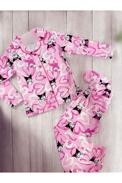 KOKOŞ BEBEK Kuromi Patterned Pajama Set
