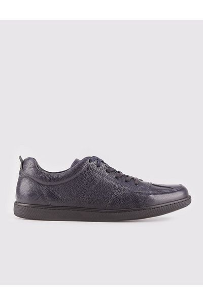 Cabani Lace-up Genuine Leather Navy Blue Men's Casual Shoes