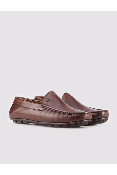 Cabani Genuine Leather Brown Men's Loafer