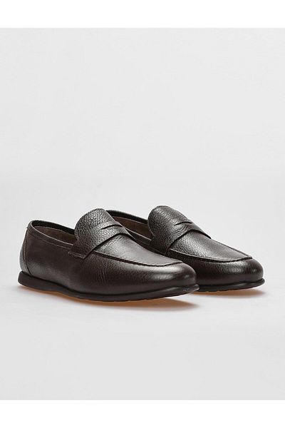Cabani Genuine Leather Brown Men's Casual Shoes