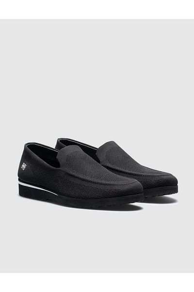 Cabani Light Sole Knitwear Black Men's Casual Shoes