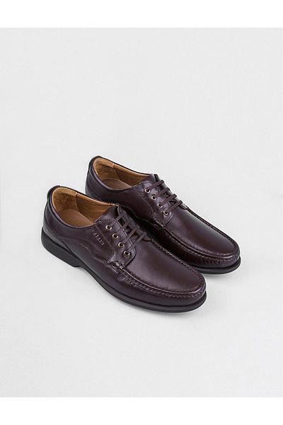 Cabani Genuine Leather Brown Lace-Up Men's Casual Shoes