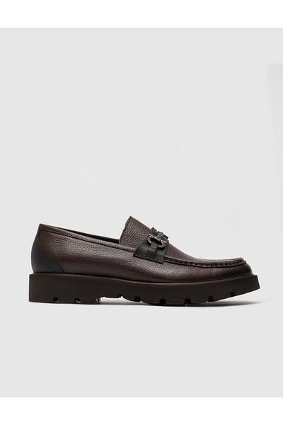 Cabani Genuine Leather Brown Men's Casual Shoes
