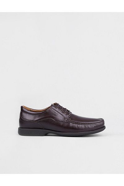 Cabani Genuine Leather Brown Lace-Up Men's Casual Shoes