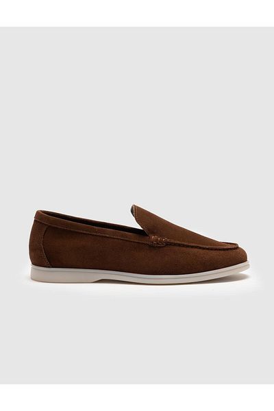 Cabani Men's Casual Suede Shoes - Genuine Leather Brown