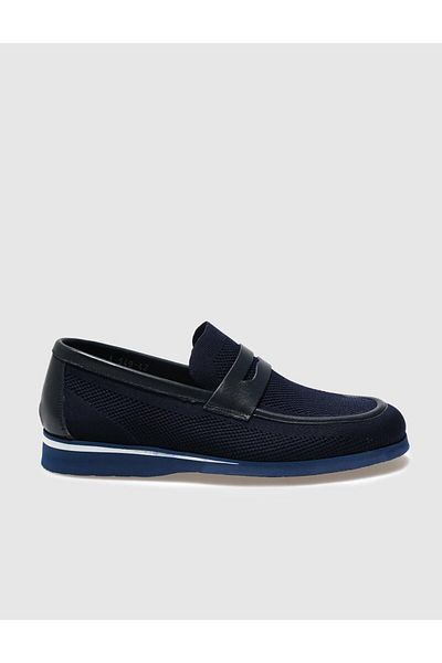 Cabani Knitwear Navy Blue Men's Casual Shoes
