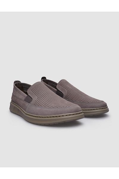 Cabani Beige Nubuck 100% Genuine Leather Men's Casual Shoes