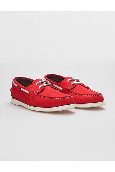 Cabani Genuine Leather Red Nubuck Men's Casual Shoes