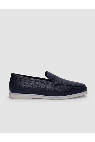 Cabani Navy Blue Men's Casual Shoes - 100% Genuine Leather