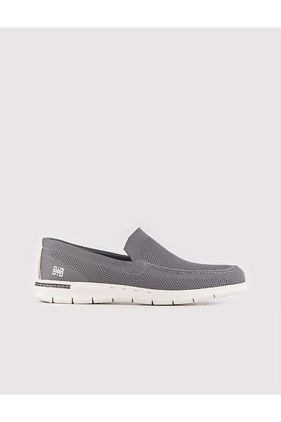 Cabani Men's Knitwear Gray Stretch Fit Designed Casual Shoes