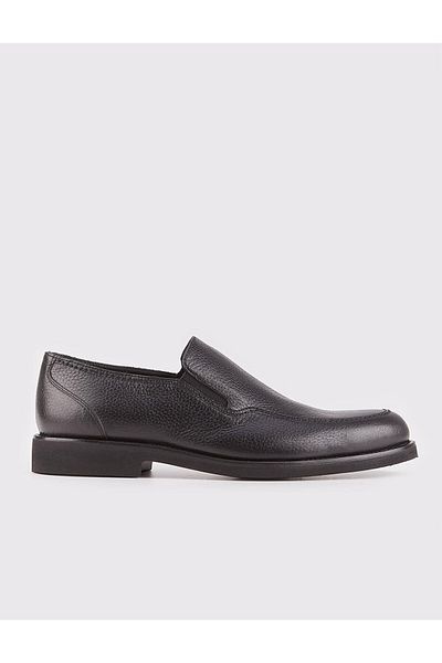 Cabani Genuine Leather Black Men's Furry Casual Shoes