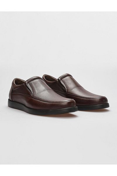 Cabani Genuine Leather Brown Men's Casual Shoes