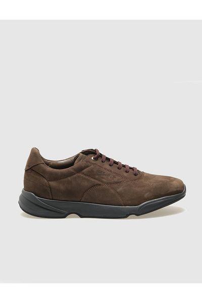 Cabani Genuine Leather Khaki Nubuck Men's Casual Shoes