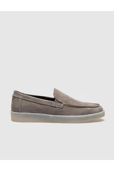 Cabani Genuine Leather Beige Suede Men's Casual Shoes