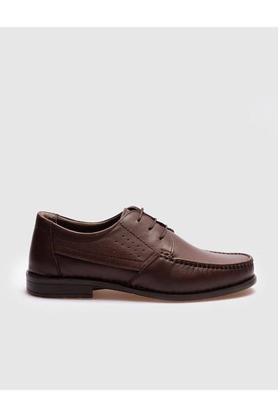 Cabani Ready-Sole Genuine Leather Brown Lace-Up Men's Casual Shoes