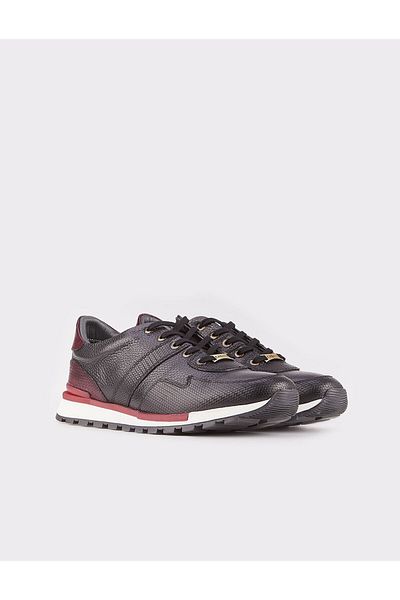 Cabani Genuine Leather Black Lace-Up Men's Casual Shoes